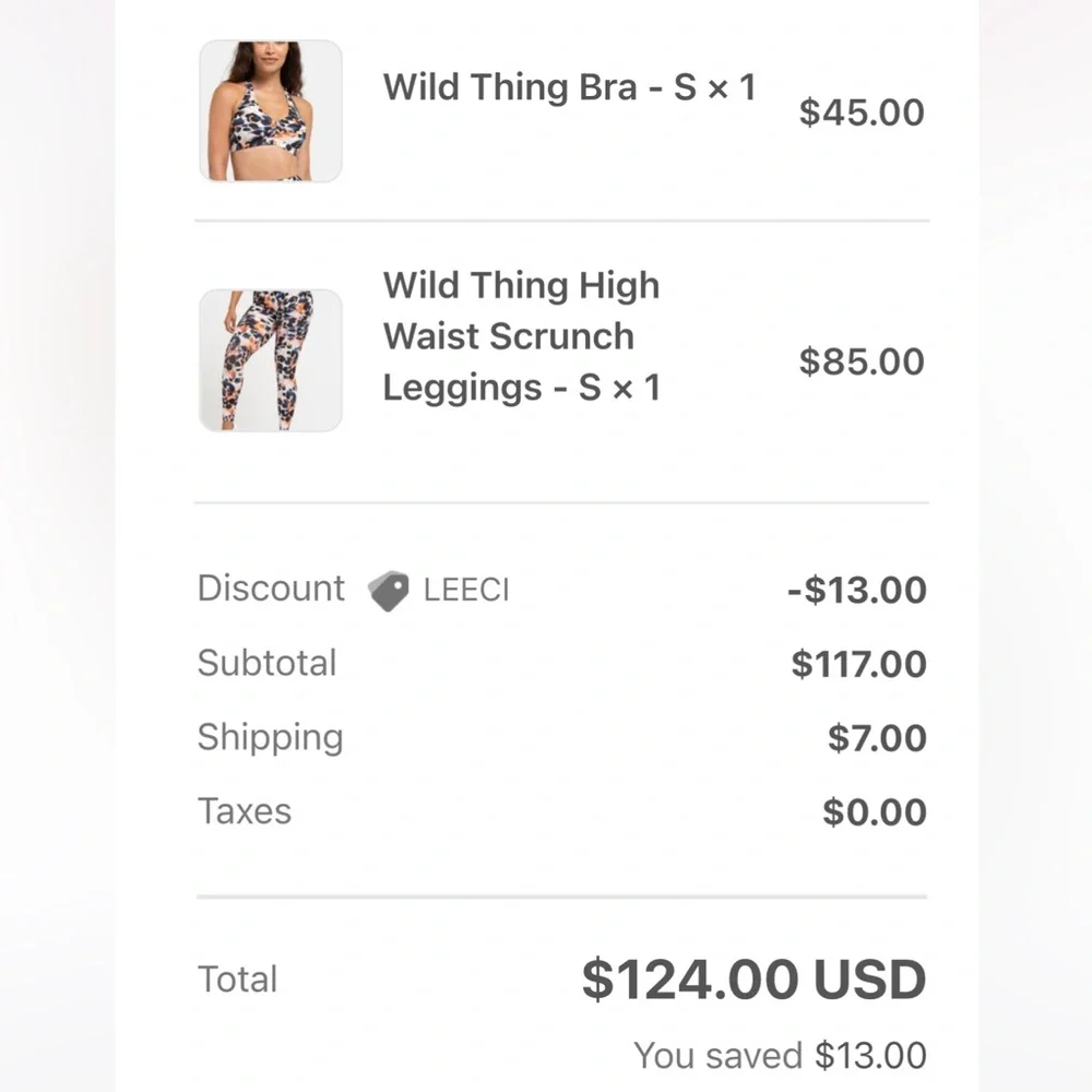 LiCi Fit Wild Thing Set Scrunch- Sports Bra and Leggings - Picture 8 of 8